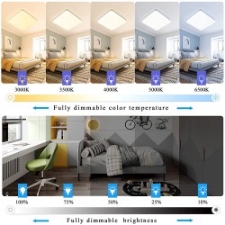 RGB Dimmable LED Ceiling Light 24W 7 Colour with Remote Control