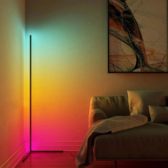 RGBIC Color Changing Led Corner Floor Lamp