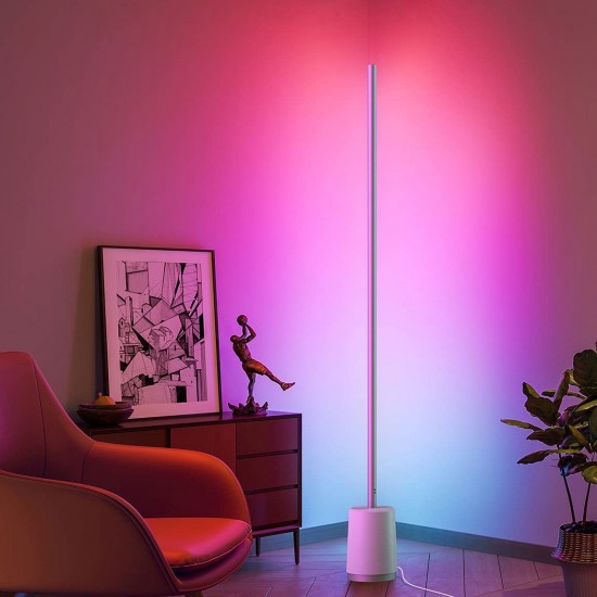 Cutting-Edge RGBIC Fascinating Lighting Presets Effortless Voice Control Corner Floor Lamp