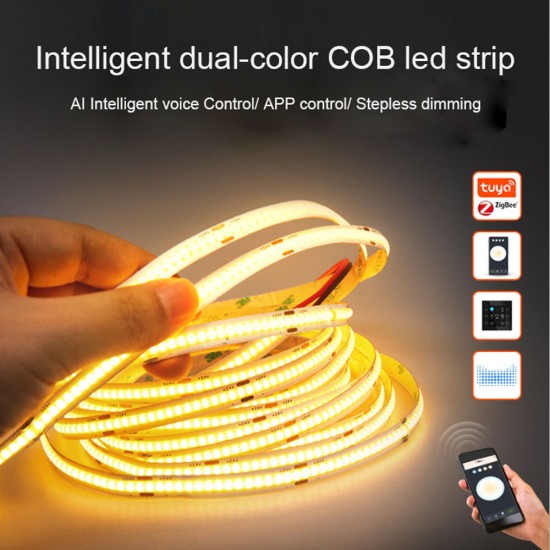 Intelligent dual-color COB led strip